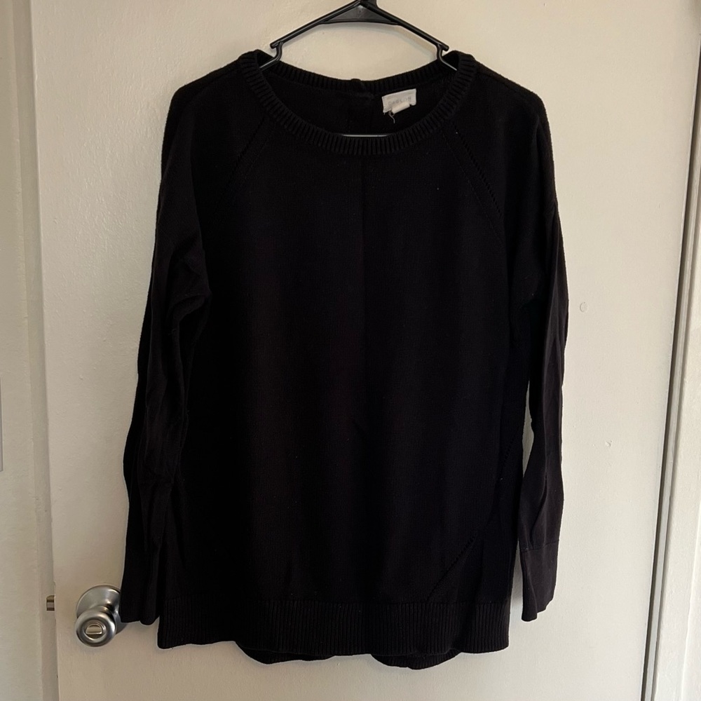 Caslon Black Sweater Button Back XL